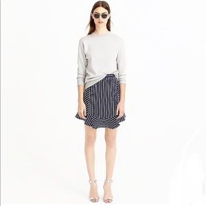 J. Crew Swing Skirt in Pinstripe